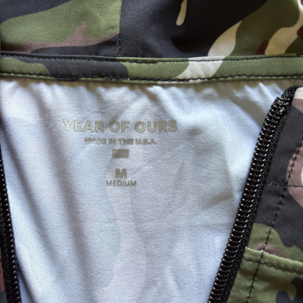 Year Of Ours Camo Terrain Jacket full zip Cropped Medium Performance Lightweight - Picture 5 of 12